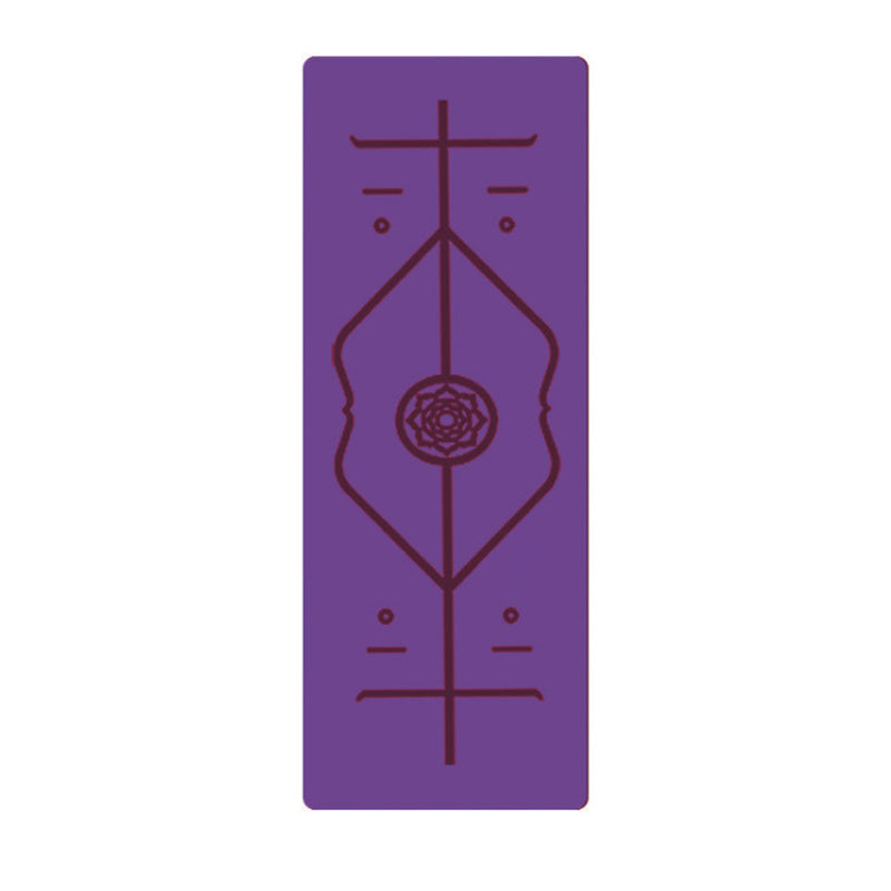 Non Slip TPE Yoga Mat Position Line Beginner - FatRock:Fitness
